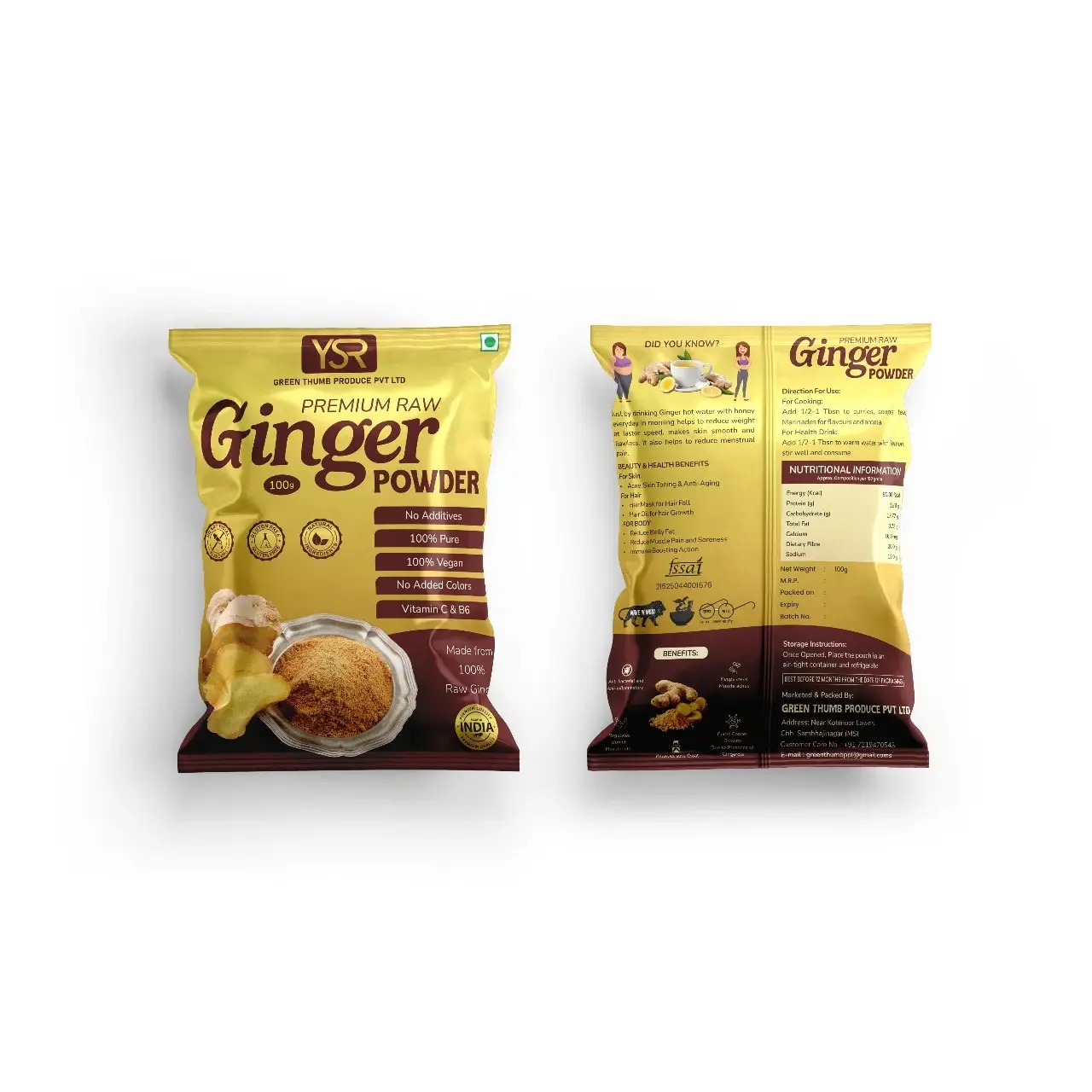 Green Thumb Produce Ginger Powder pouch