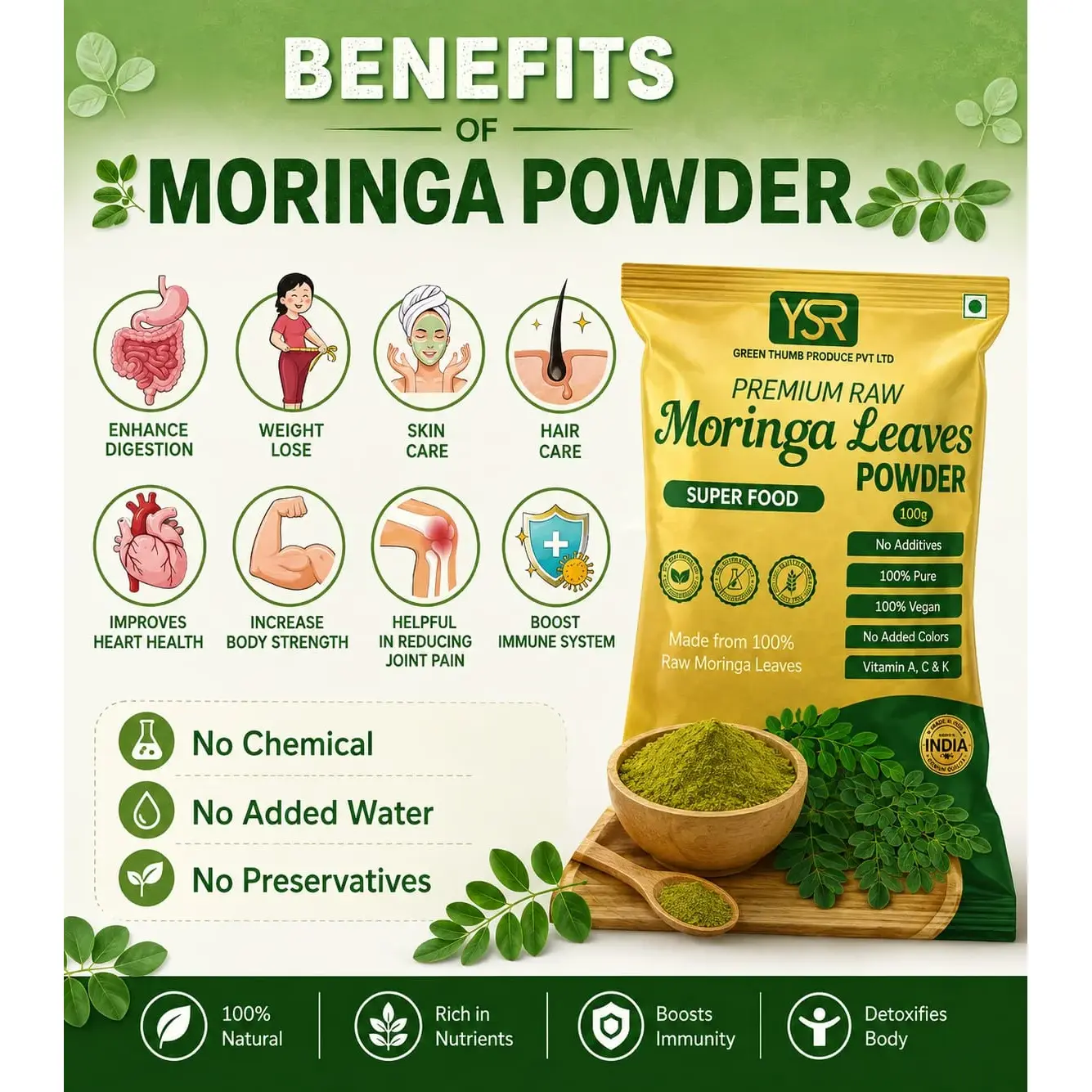 Green Thumb Produce Moringa Leaf Powder